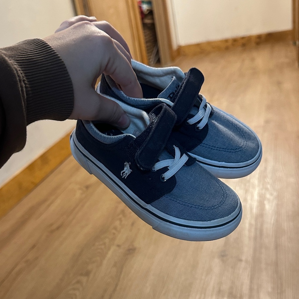 Navy and Gray Polo Sneakers for Kids